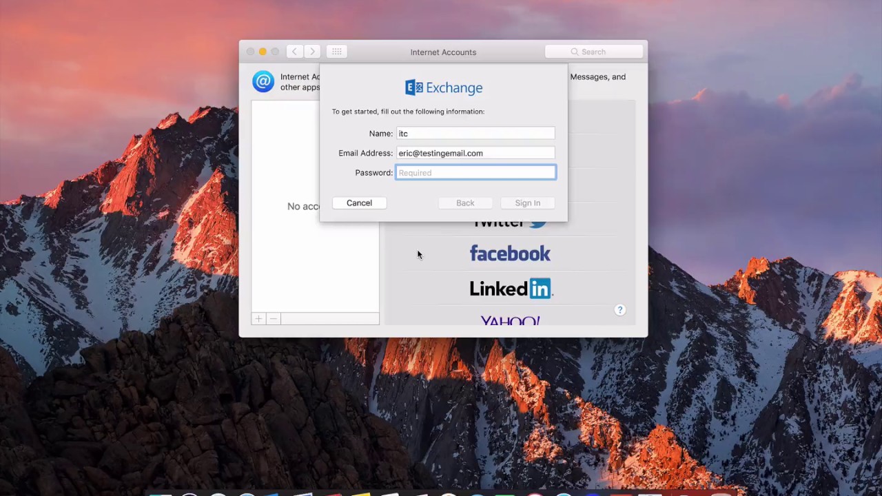 exchange account connects briefly on outlook for mac